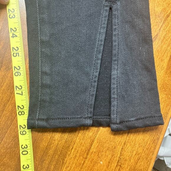 Pistola Teagan High Waist Slit Cuff Slim Leg Ankle Black Bootcut Jeans Size 27 - Picture 11 of 14